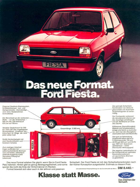 [Image: "Das neue Format. Ford Fiesta."]