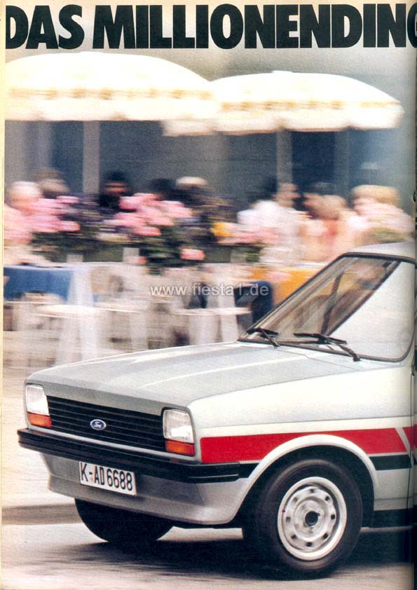 [Image: "Das Millionending in Sonderauflage. Ford Fiesta Festival."]
